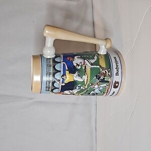 Budweiser Sports Series Baseball Stein Mug Large Handcrafted Collectible #64501